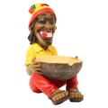 JAMAICAN MAN ASHTRAY 18" LARGE 1CT